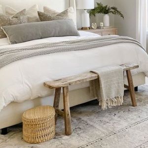 POTTERY BARN WAFFLE WEAVE BLANKET GRAY - King/Cali. King